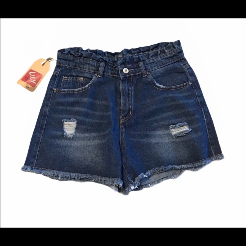 Lily High Rise SMALL Dark Wash Jean Shorts NWT